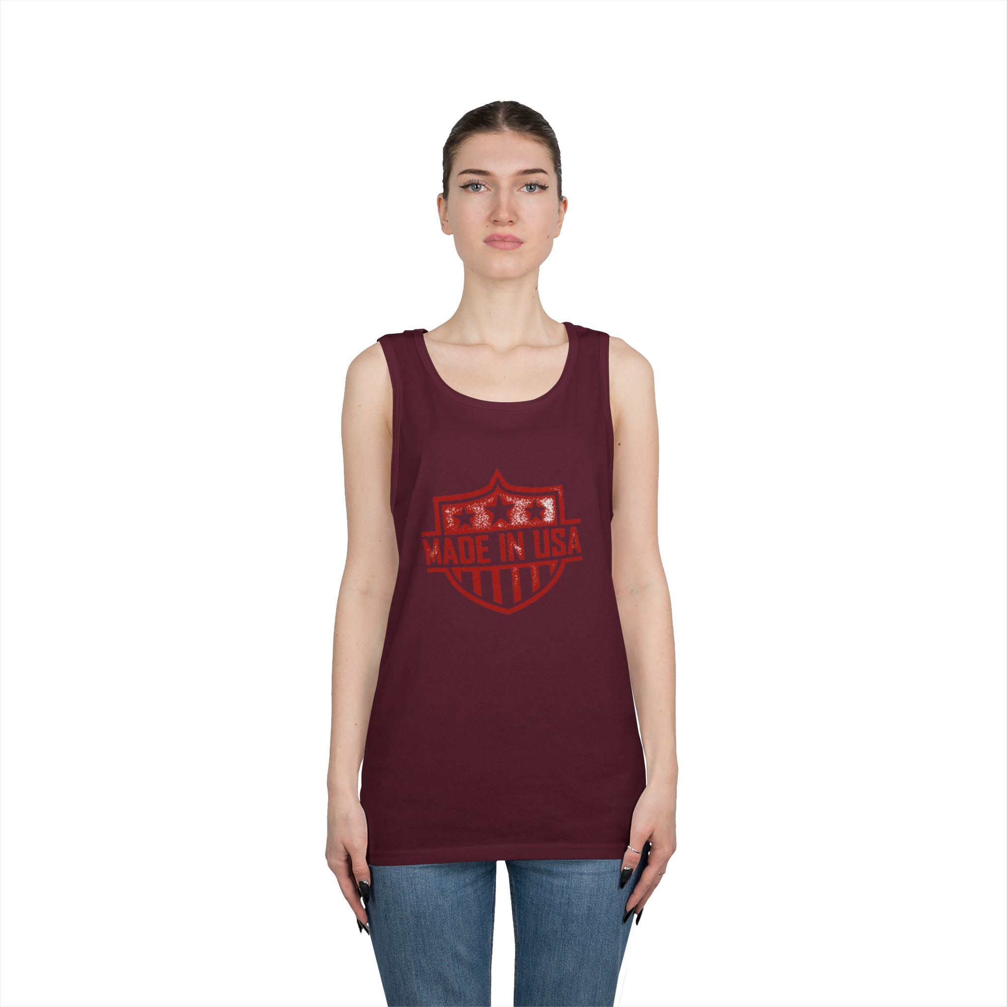USA  Heavy Cotton Tank Top