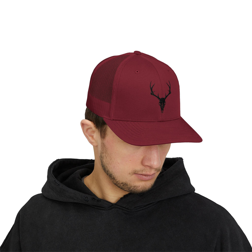 Deer Skull Snapback Trucker Cap