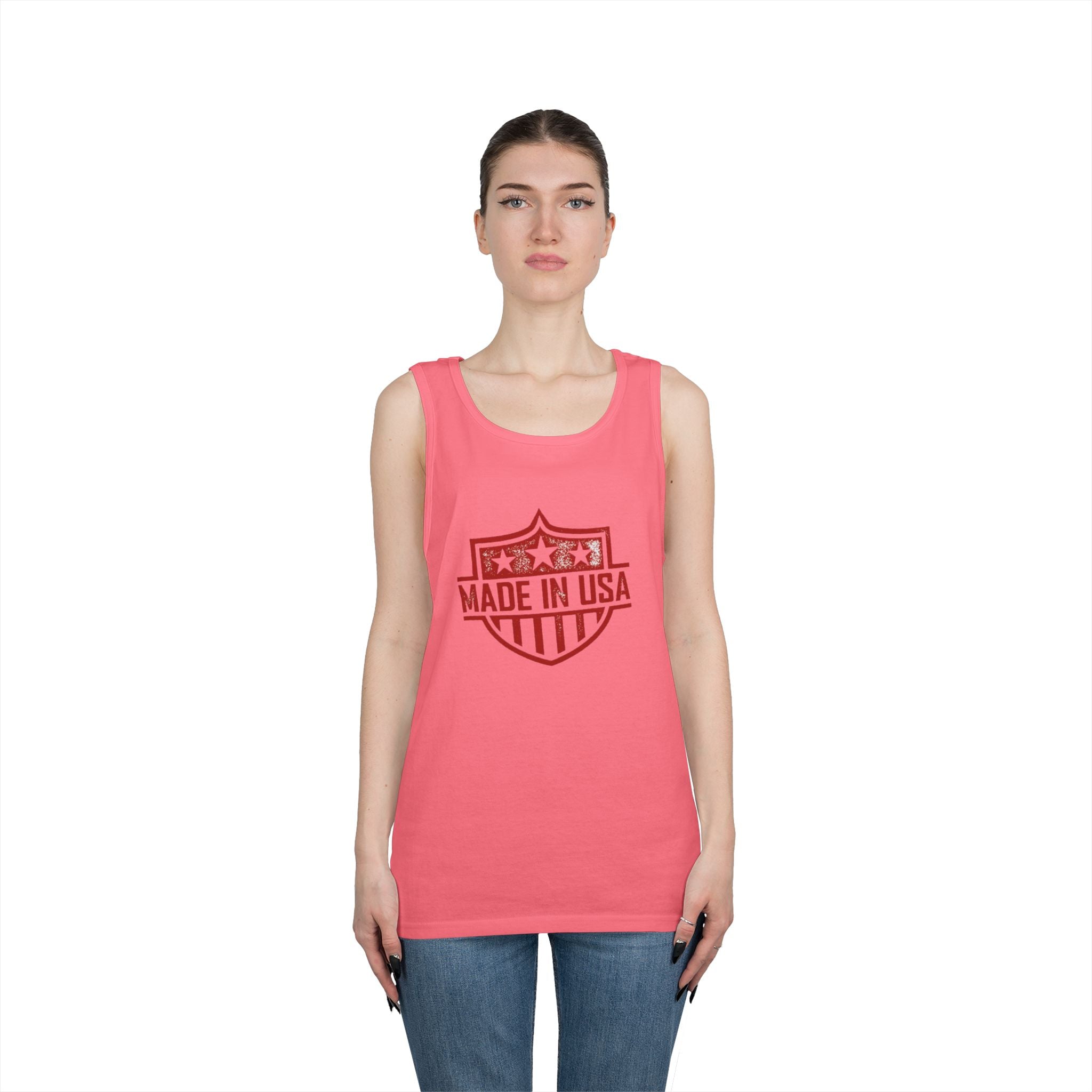USA  Heavy Cotton Tank Top