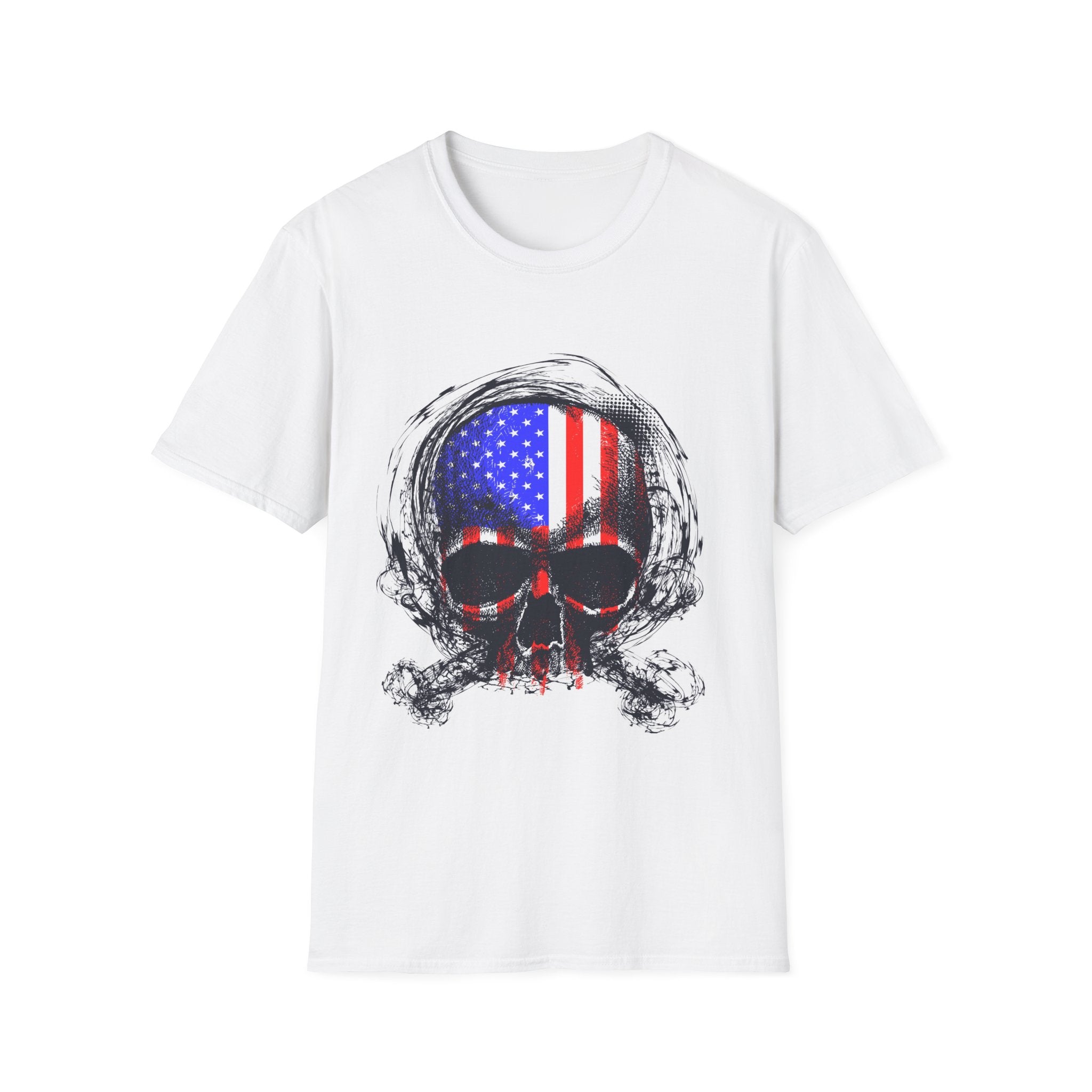 Skull flag 🇺🇲Softstyle T-Shirt